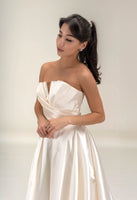 LOOK 12 Luxurious ivory Mikado fabric wedding gown (Model WG2024-12)