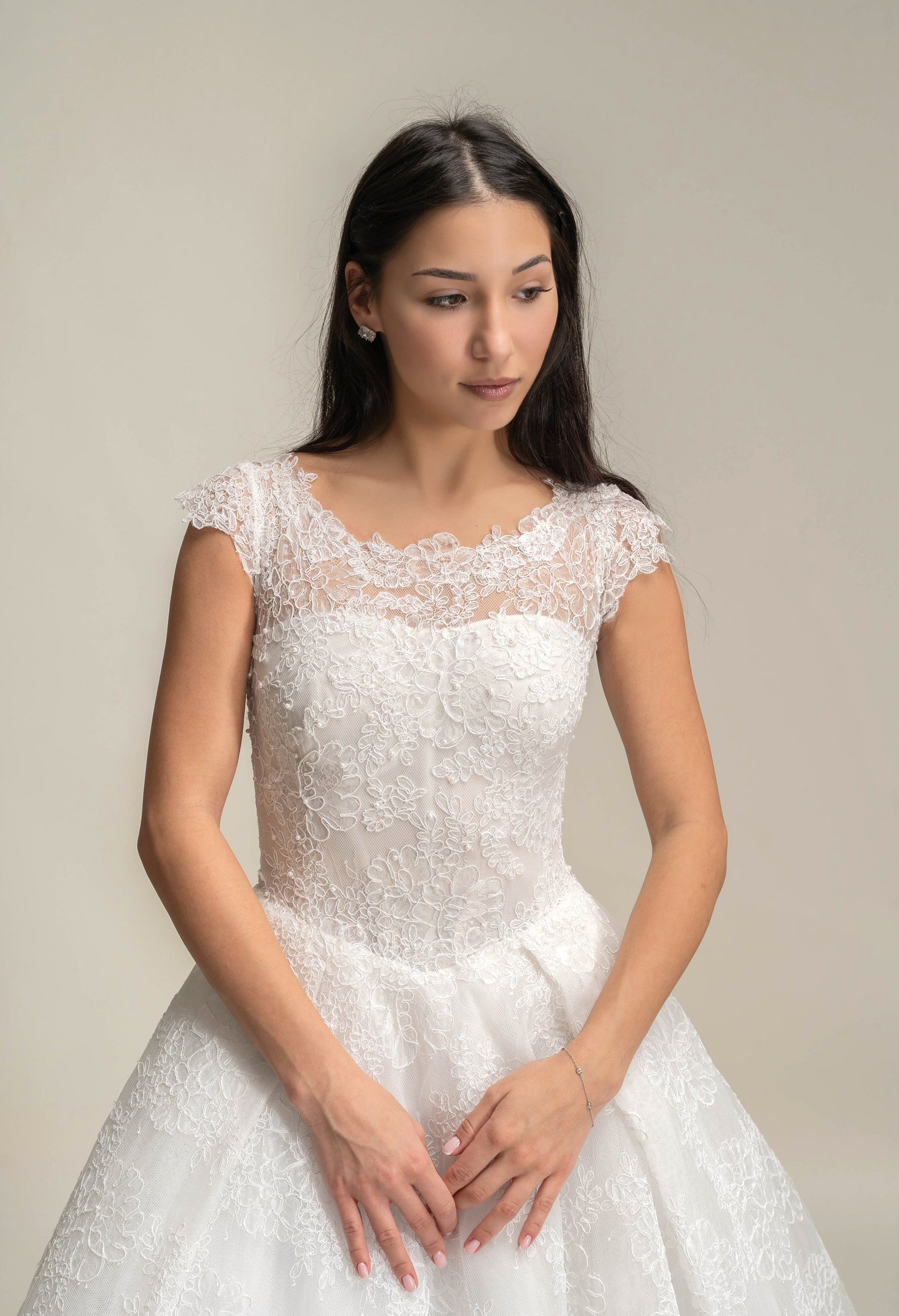 LOOK 15 Corded French lace bridal gown (Model WG2024-15)