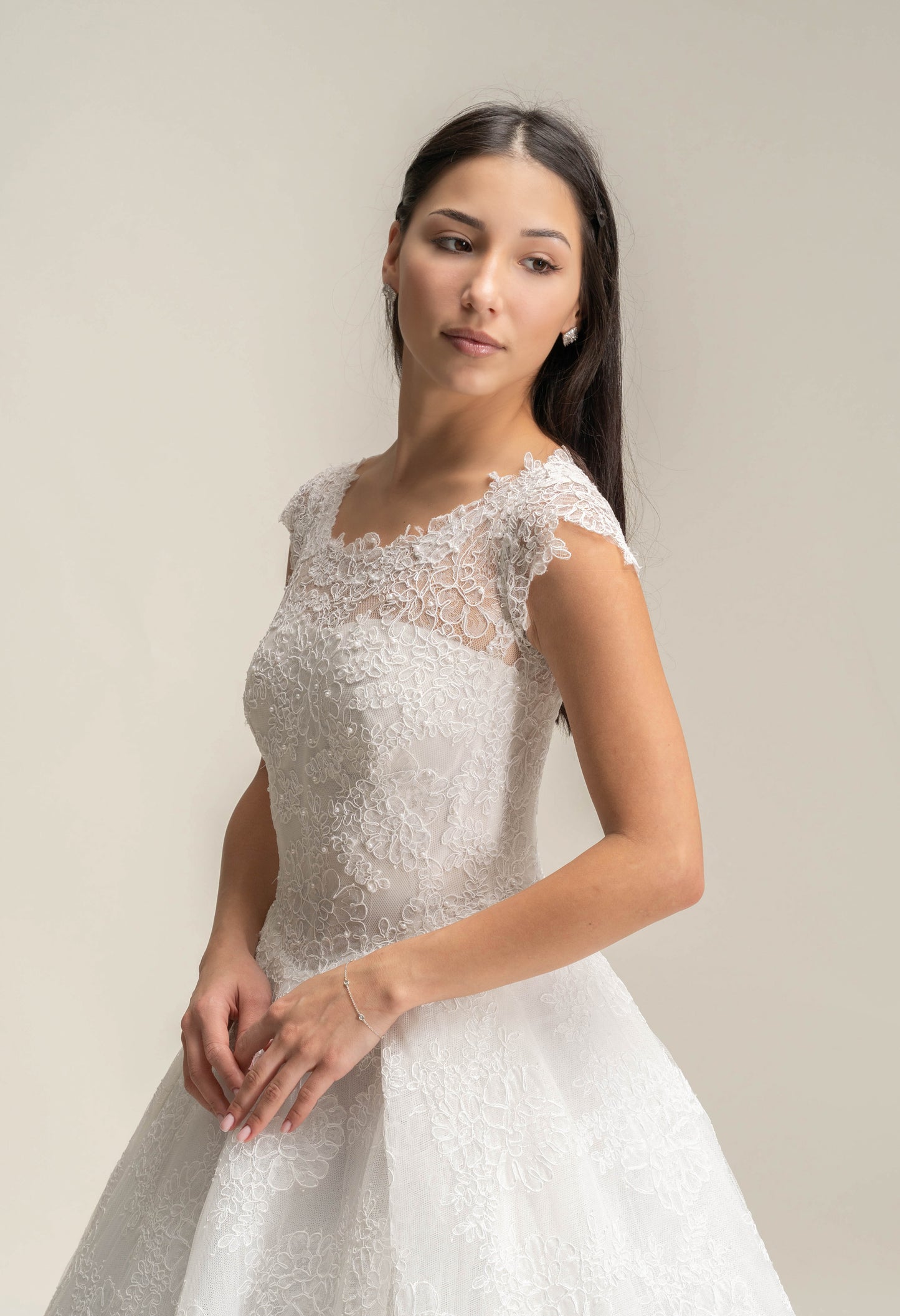LOOK 15 Corded French lace bridal gown (Model WG2024-15)