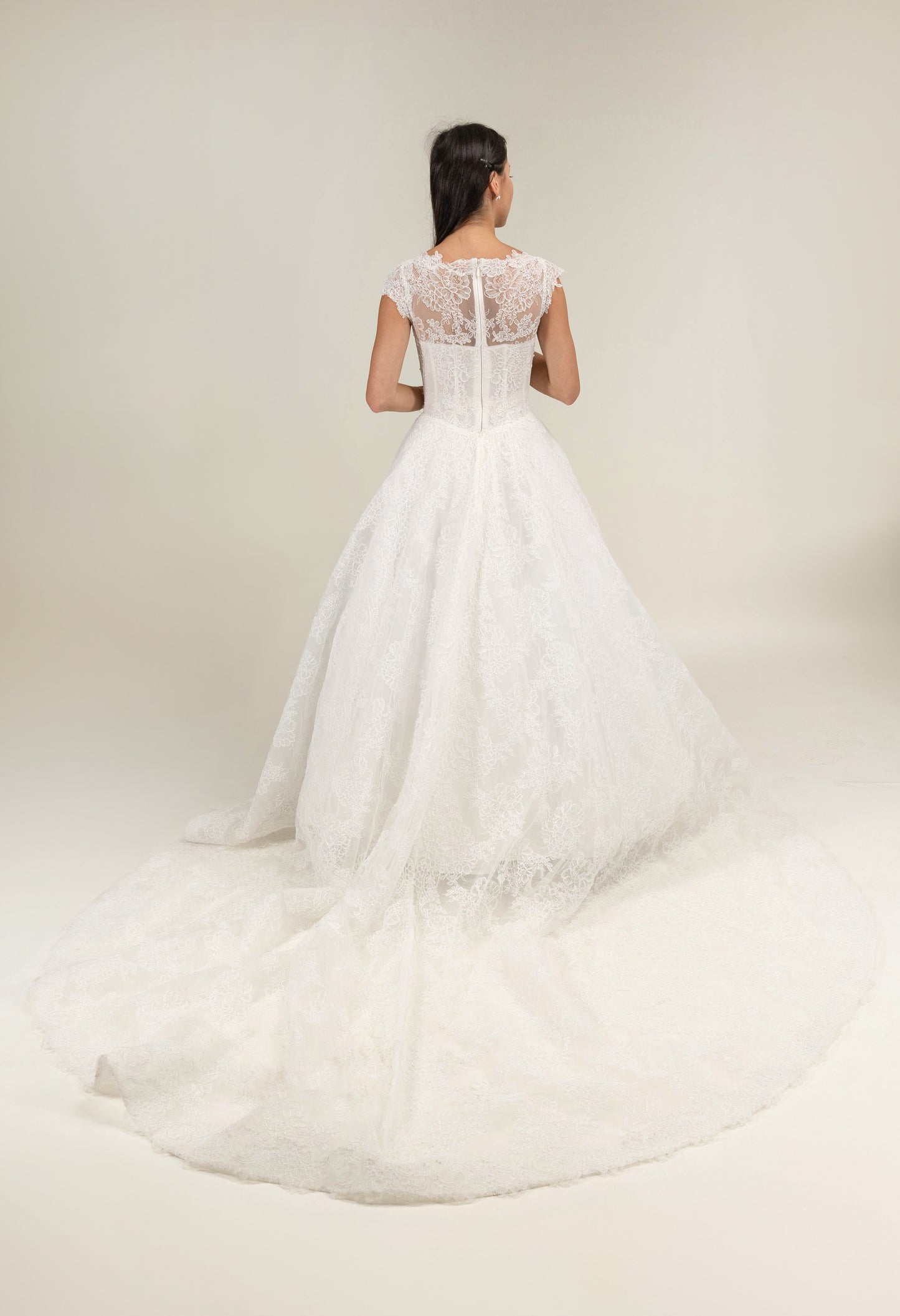 LOOK 15 Corded French lace bridal gown (Model WG2024-15)