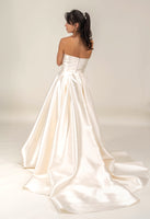 LOOK 12 Luxurious ivory Mikado fabric wedding gown (Model WG2024-12)