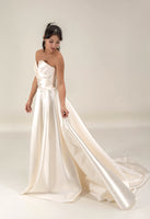 LOOK 12 Luxurious ivory Mikado fabric wedding gown (Model WG2024-12)