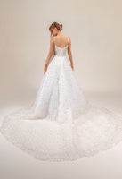 LOOK 8 Classic square neckline glittering sequins bridal gown (Model WG2024-08)