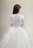 LOOK 19 Embroidery wedding gown from premium Chantilly lace (Model WG2024-19)