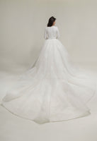 LOOK 19 Embroidery wedding gown from premium Chantilly lace (Model WG2024-19)